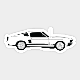 GT500 Shelby Black Outline Sticker